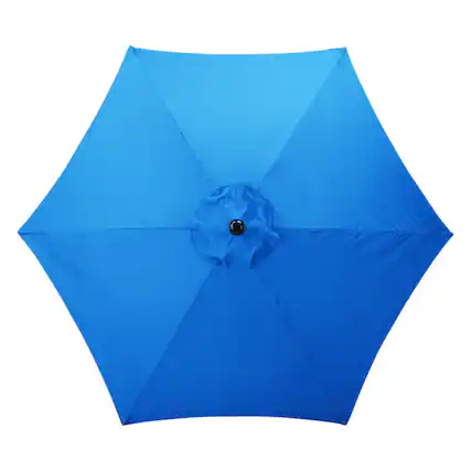 Front. Living Accents - Living Accents 9 ft. Tiltable Royal Blue Market Umbrella.