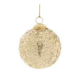 BreeBe - Mosaic Glass Ball Ornament (Set of 4) - Gold