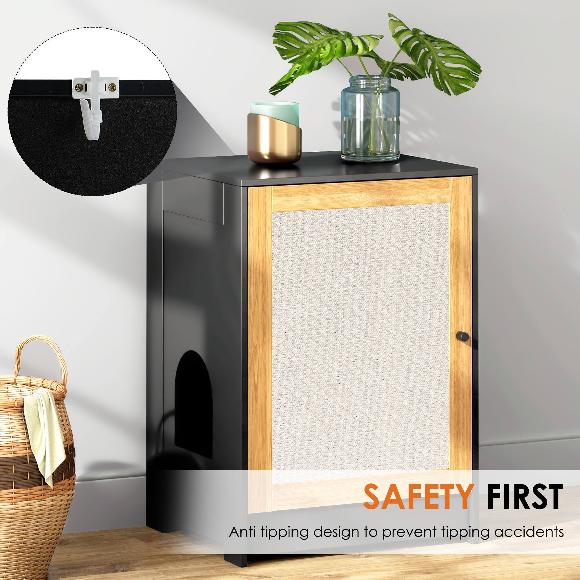 SAFETY FIRST  
Anti tipping design to prevent tipping accidents