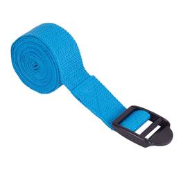 Power Systems - 6ft Yoga Strap, Adjustable Cotton Blend Stretching Band with Durable PVC Buckle - Blue