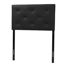 Baxton Studio - Baltimore Modern and Contemporary Faux Leather Upholstered Twin Size Headboard - Black