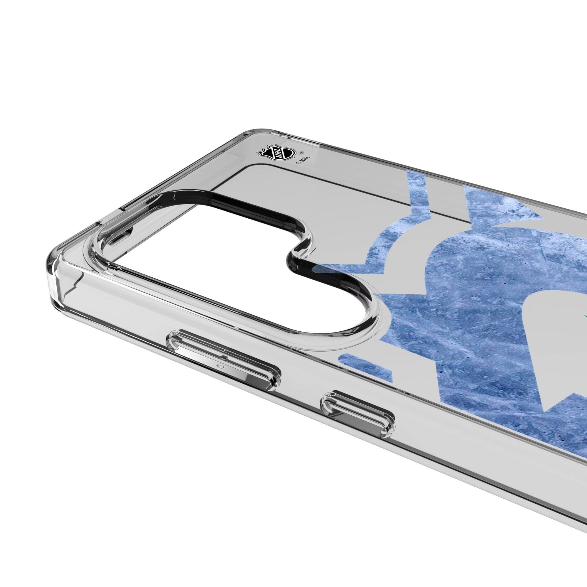 Alt View 2. Keyscaper - Dallas Stars Galaxy Clear Ice Case - S23 Ultra - Multicolor.