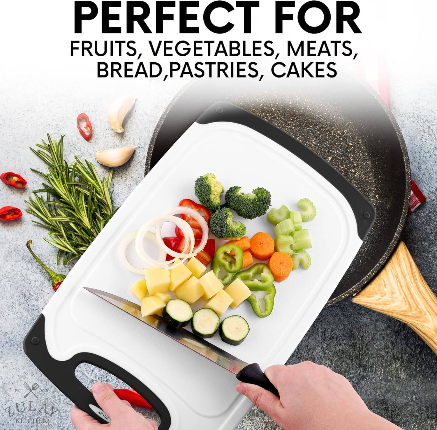 PERFECT FOR  
FRUITS, VEGETABLES, MEATS,  
BREAD, PASTRIES, CAKES  

ZULAP KITCHEN