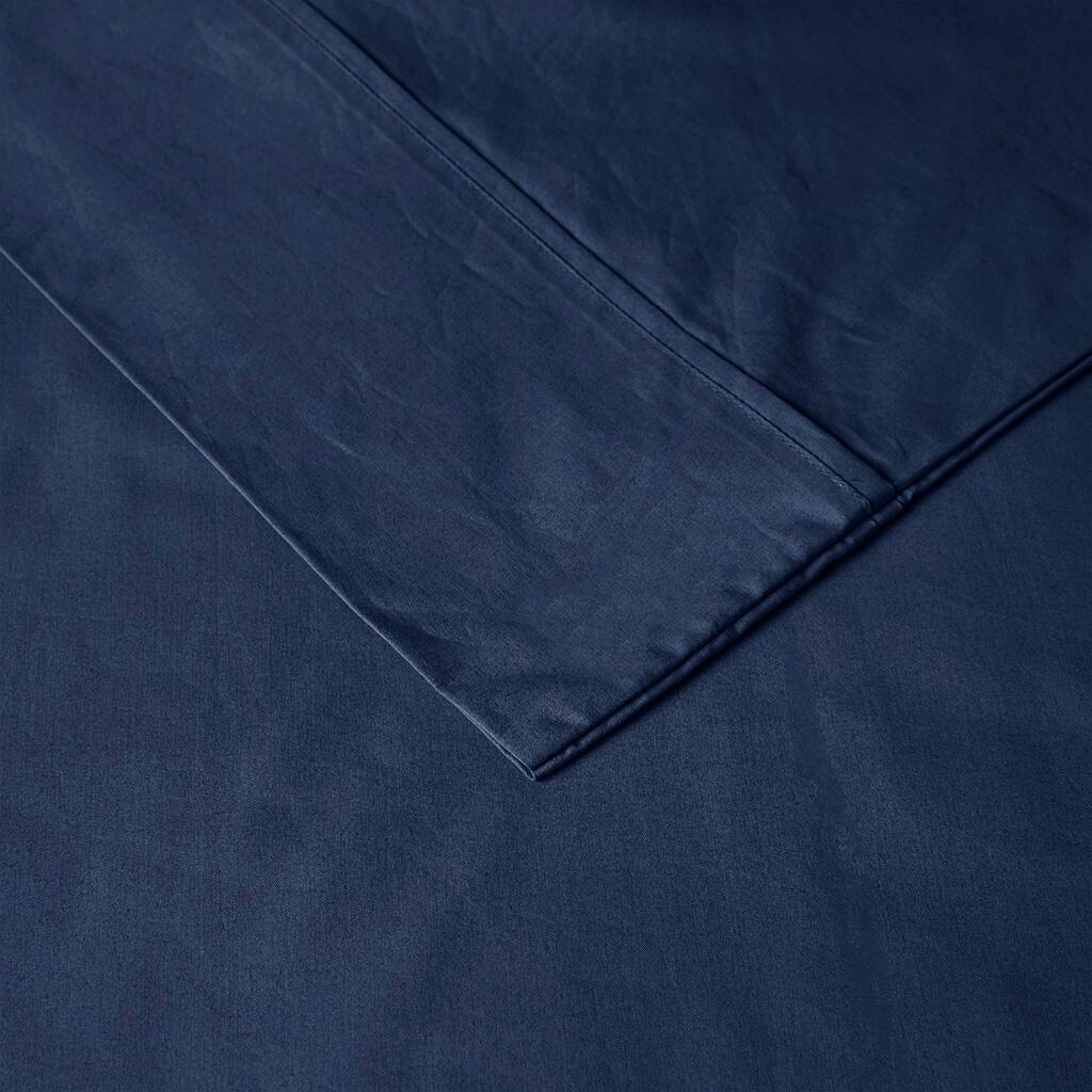 Alt View 5. Gracie Mills - Gracie Mills Clementine 200 Thread Count Year-Round Cotton Percale Sheet Set - Navy.