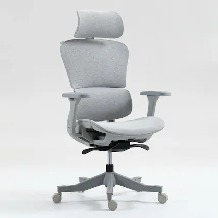 Front. Kadyn - High Back Mesh Office Chair, 4D Armrests & 120° Recline, Breathable Ergonomic Design, 360° Swivel, Gray - Gray.