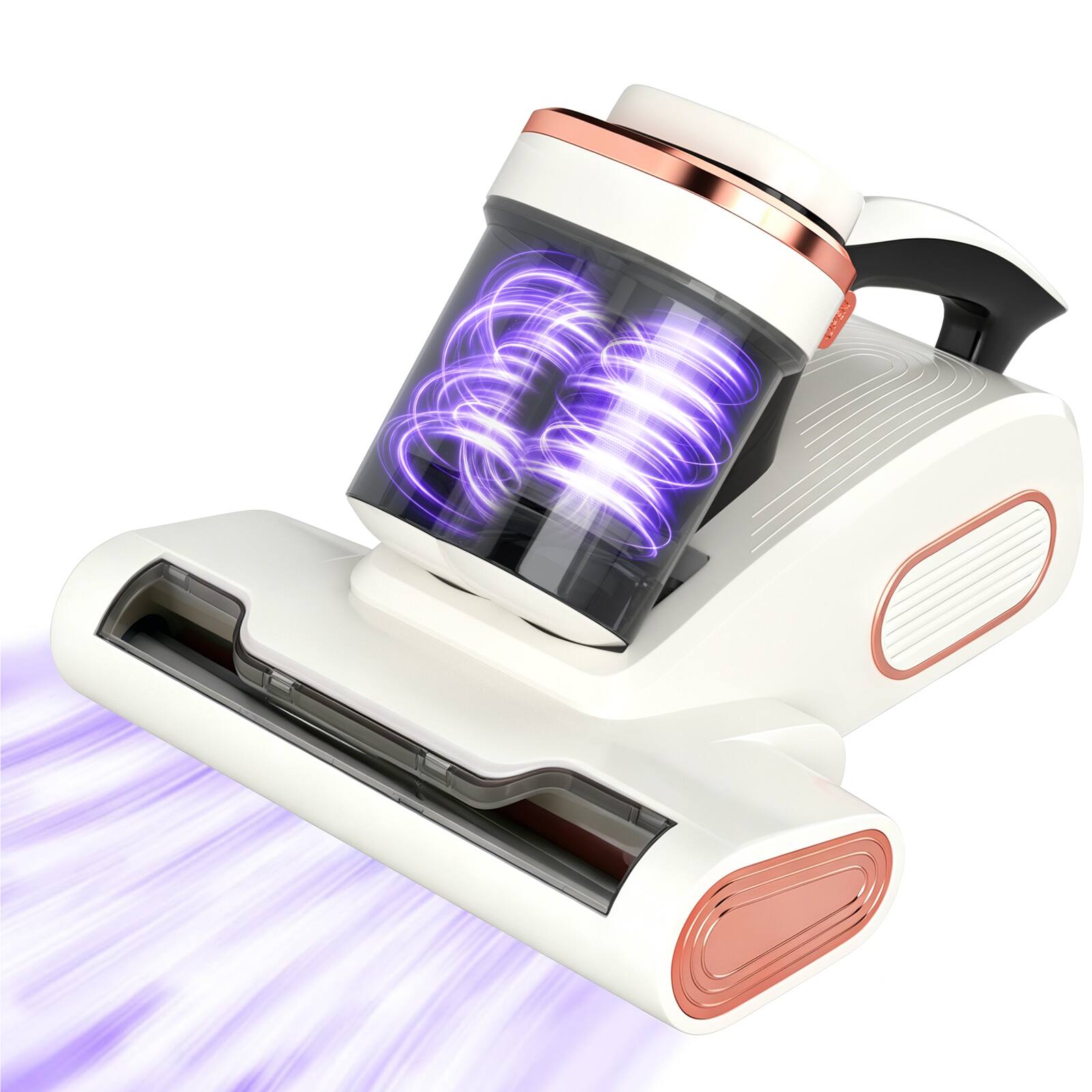 Angle. Topteng - Mattress Vacuum with UV Light & Heat - 15KPa Suction, 140°F, HEPA Filter for Bed, Sofa, Couch, Crib.