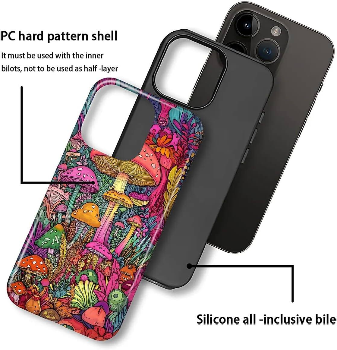 PC hard pattern shell  
It must be used with the inner bilots, not to be used as half-layer  

Silicone all-inclusive bile