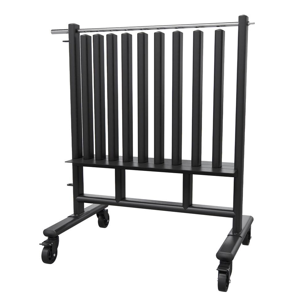 Front. Power Systems - Premium Dumbbell Rack, Mobile Weight Rack Holds Up to 44 Pairs of Exercise Dumbbells - Black.