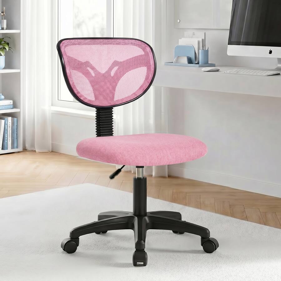 Ergomics Computer Chair Celtoss Kid Chair, Small Desk Chair, Armless Padded Seat, Swivel ...