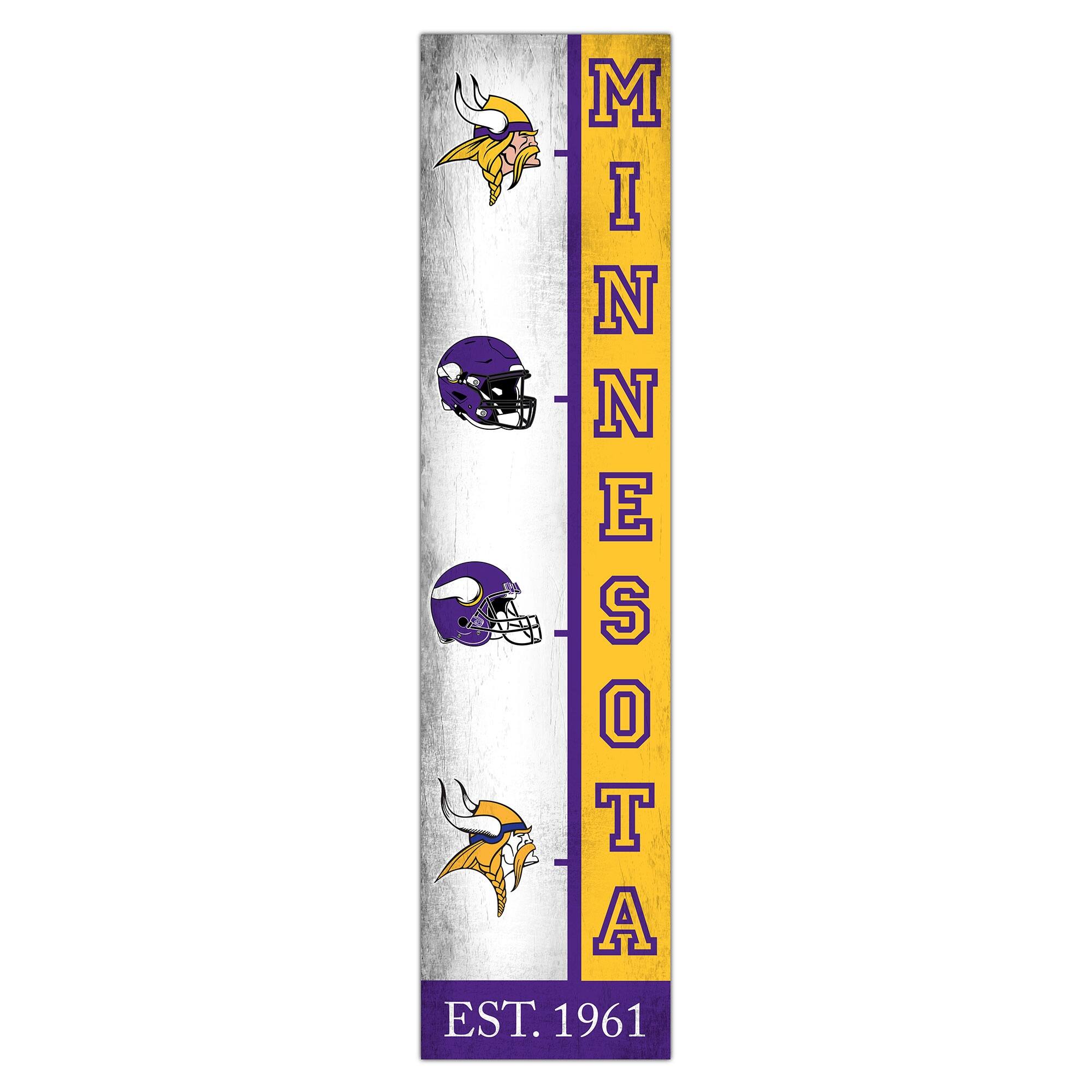 Minnesota Vikings 6" x 24" Progression Wood Sign