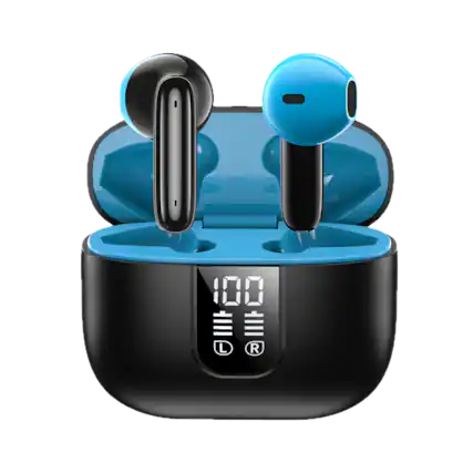 The text on the image reads "100 IIIE L R." This is likely a reference to the volume settings on the headphones. The numbers "100" indicate the maximum volume level, while "IIIE" could be a model number or a brand name. The letters "L" and "R" represent the left and right channels, respectively.