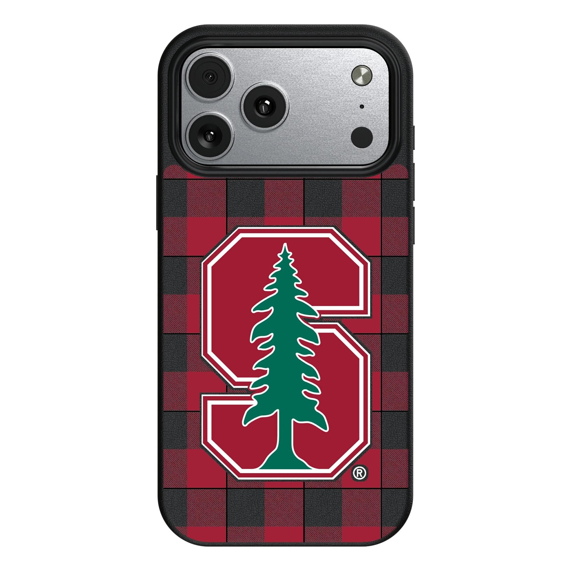 Keyscaper - NCAA - Stanford Cardinal Plaid Magnetic Bump iPhone Case - 17 Pro - Black price history on PriceWatchPro