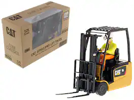 CAT Caterpillar EP16(C)PNY Lift Truck with Operator "Core Classics Series" 1/25 Diecast Model by Diecast Masters - Yellow And Black