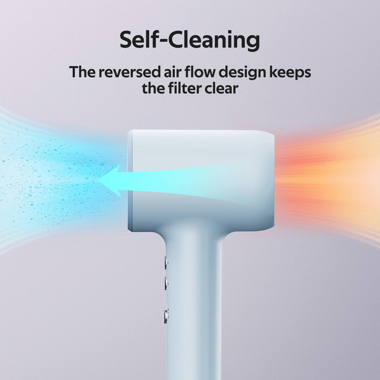 Self-Cleaning

The reversed air flow design keeps the filter clear