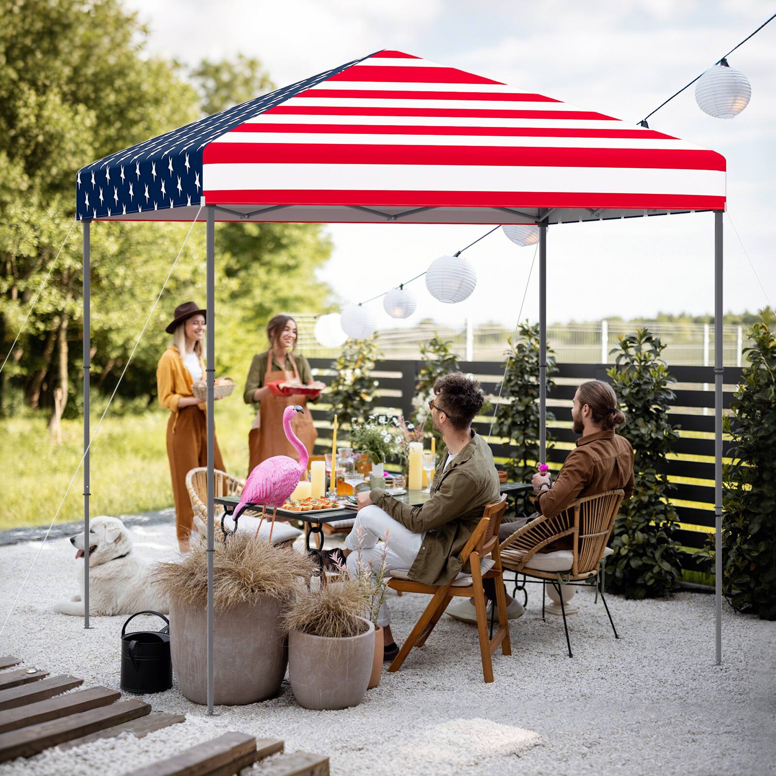 Alt View 3. Gymax - Gymax Patio 6.6x6.6ft Outdoor Pop-up Canopy Tent UPF 50+ Portable Sun Shelter Pink - Pink.