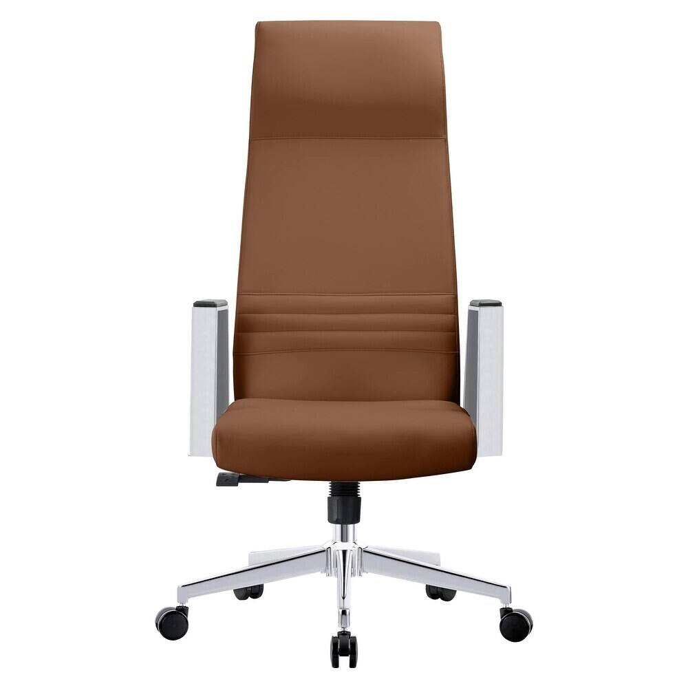 Alt View 2. LeisureMod - Adorit Office Chair Ergonomic Mid-Back Mesh Computer Chair with Swivel & Tilt Comfortable Desk Chair - Dark Brown.