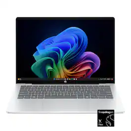 HP - OmniBook 5 - Copilot+ PC - 14" 2K OLED Touch-Screen Laptop - Snapdragon X Plus 2025 - 16GB Memory - 512GB SSD - Glacier Silver