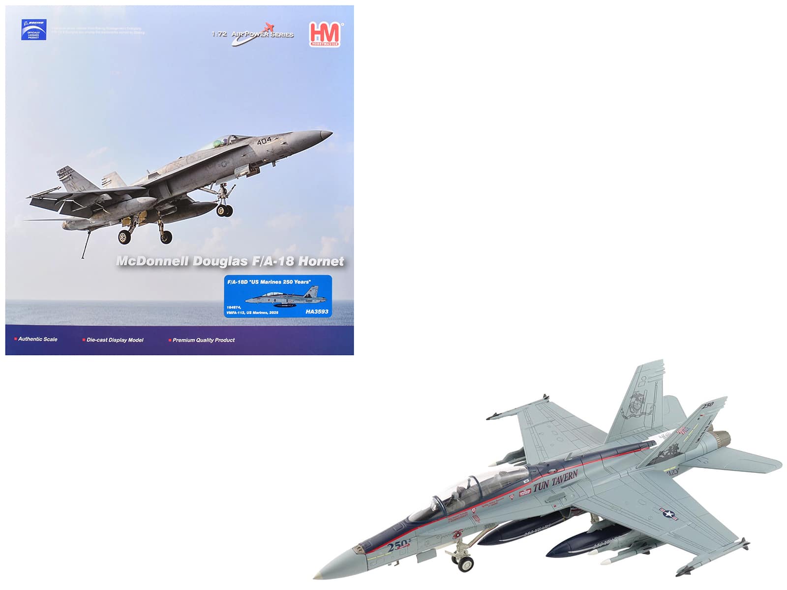 "McDonnell Douglas F/A-18D Hornet Aircraft ""VMFA-112 Cowboys"" (2025) US Marines 1/72 Diecast Model by Hobby Master" price history on PriceWatchPro