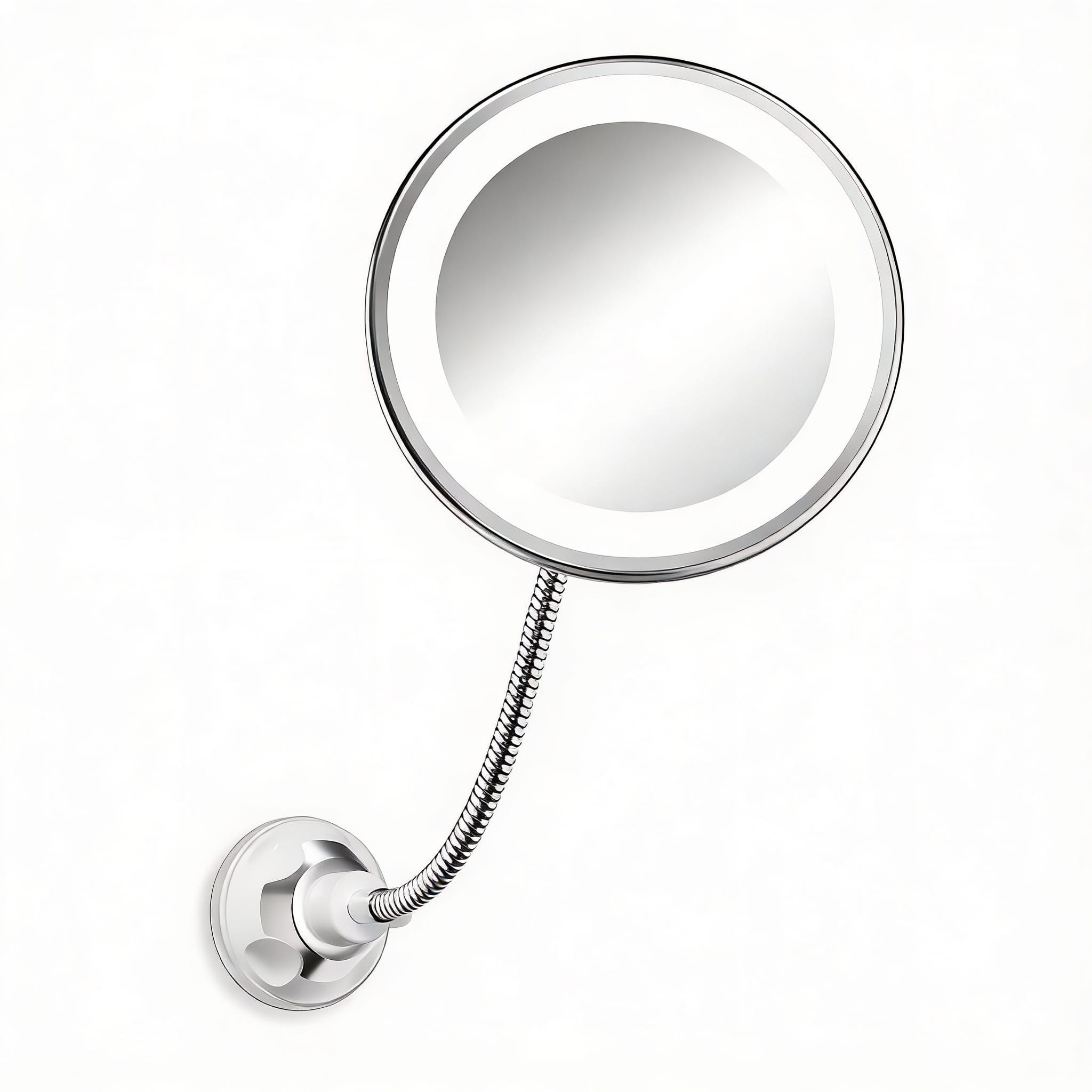 PO3TICJUNKI3 - 10x Lighted Magnifying Mirror, Flexible Gooseneck, Battery Suction Cup - Default