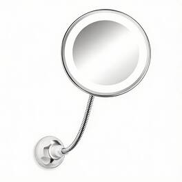 PO3TICJUNKI3 - 10x Lighted Magnifying Mirror, Flexible Gooseneck, Battery Suction Cup - Default