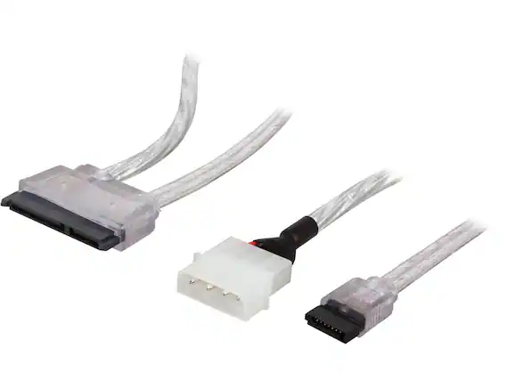 Front. Nippon Labs - Nippon Labs SATA-COMBO-1.5SL 1.5 ft. SATA Data and Power Combo Cable Silver 1.5 feet- OEM.