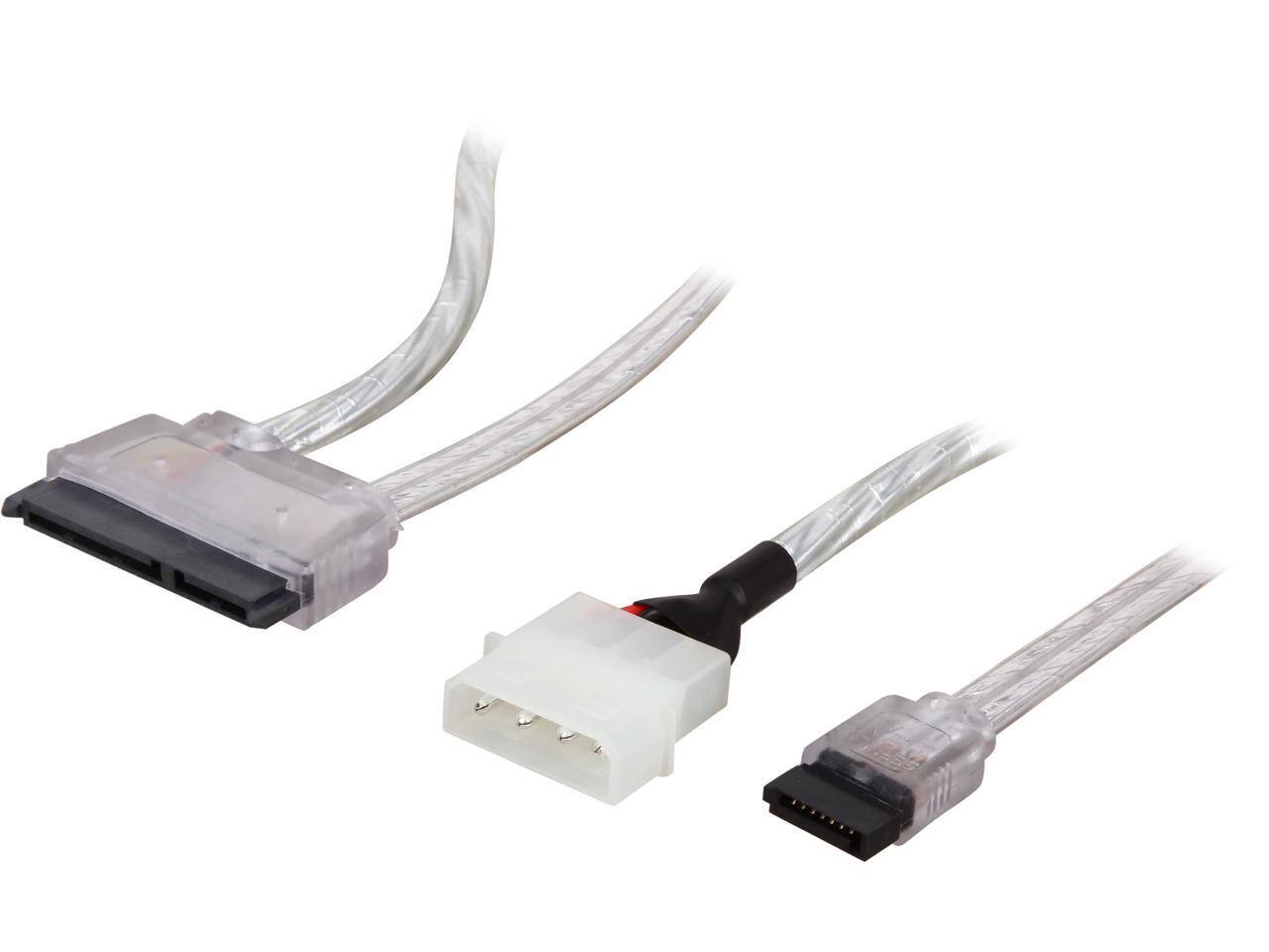 Front. Nippon Labs - Nippon Labs SATA-COMBO-1.5SL 1.5 ft. SATA Data and Power Combo Cable Silver 1.5 feet- OEM.