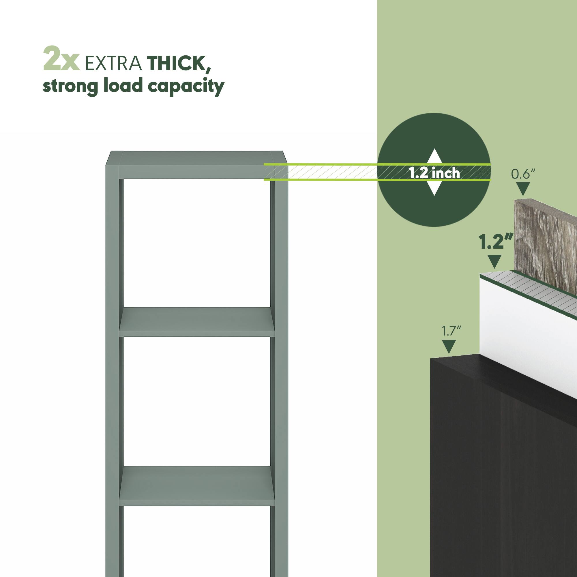 2x EXTRA THICK, strong load capacity

1.2 inch

0.6"

1.2"

1.7"