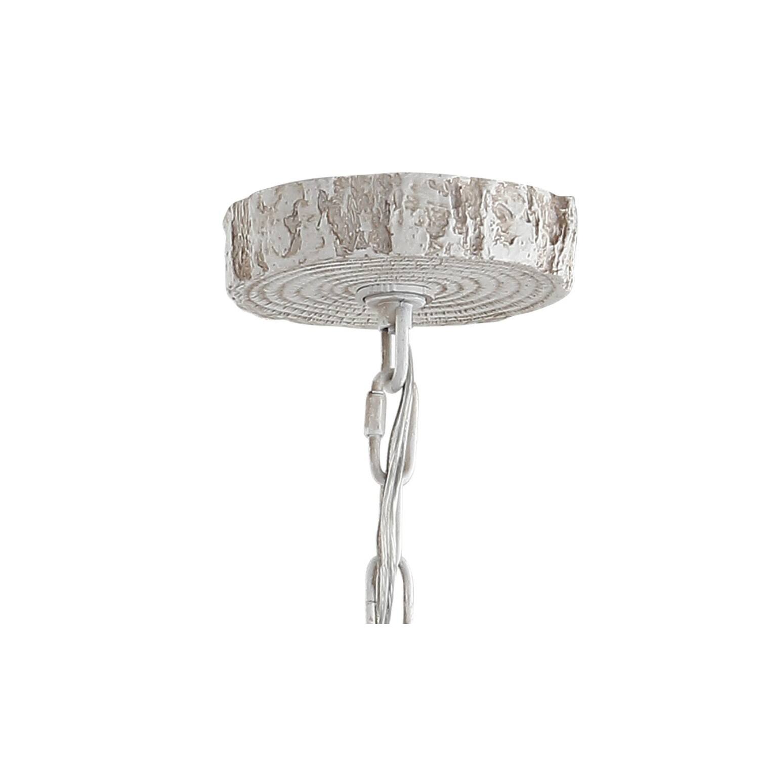 Alt View 5. Jonathan Y - Eldora 26" 4-Light Rustic Farmhouse Adjustable Resin Antler LED Chandelier, White - Antique White.