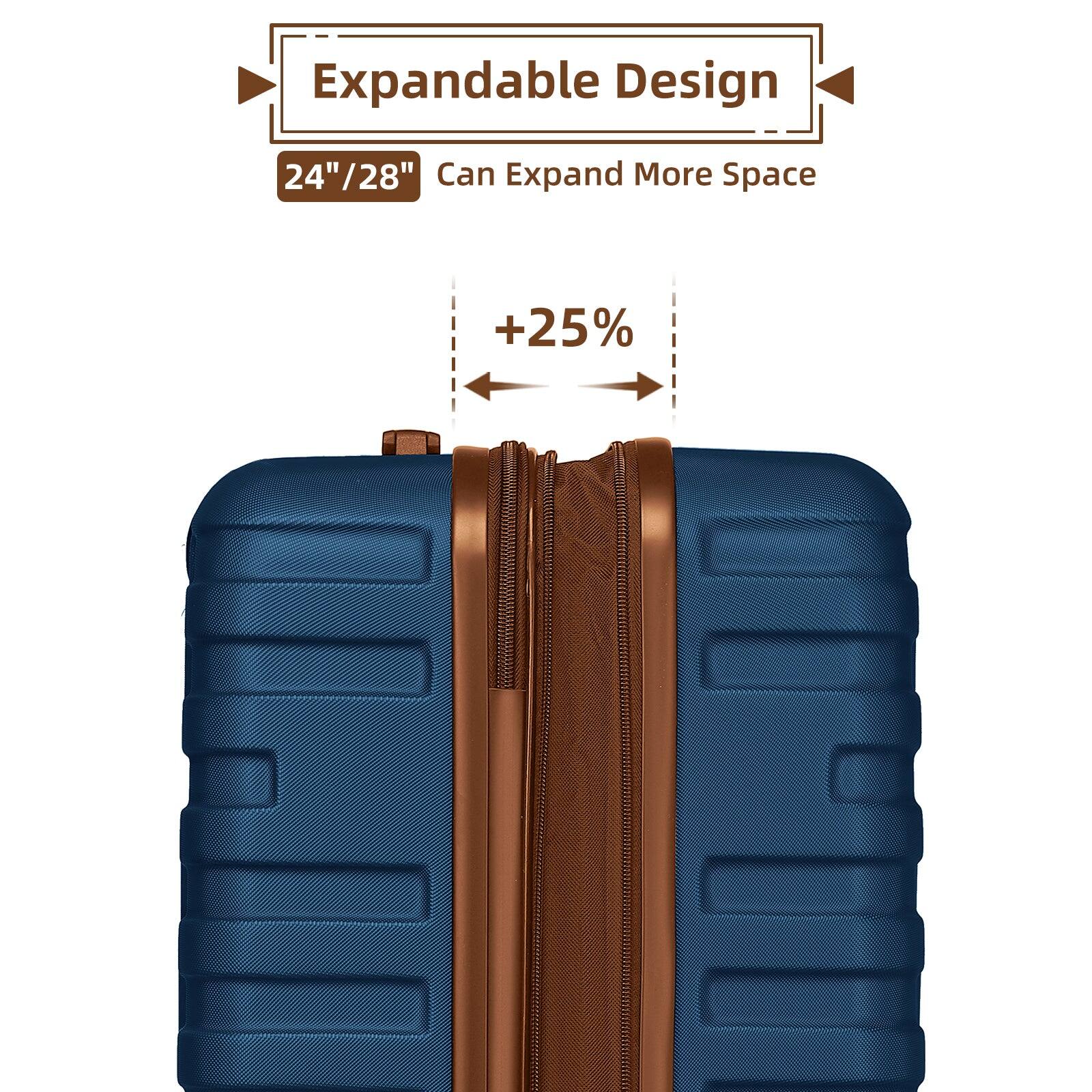 Expandable Design  
24"/28" Can Expand More Space +25%