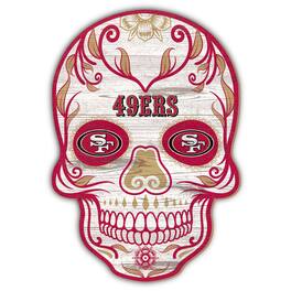 Fan Creations - San Francisco 49ers 12'' Sugar Skull Sign - Multicolor