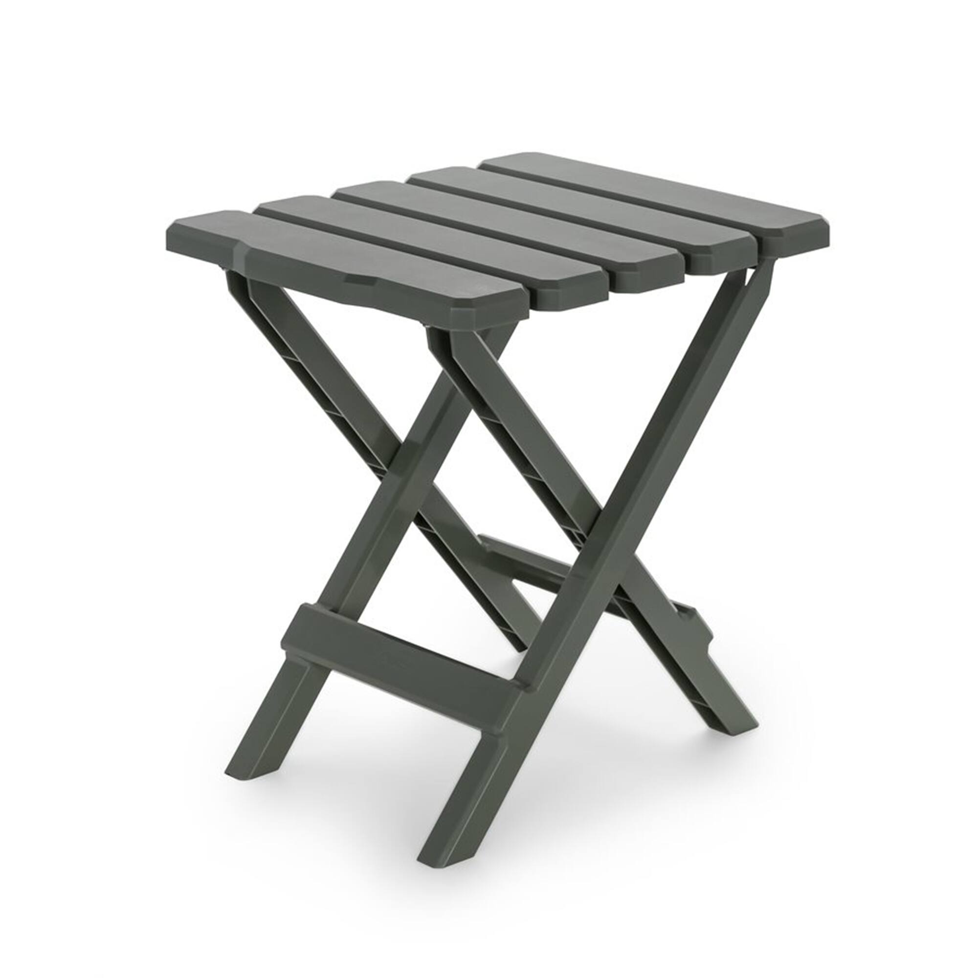 Camco - Adirondack Portable Outdoor Camping Small Plastic Folding Side Table - Sage