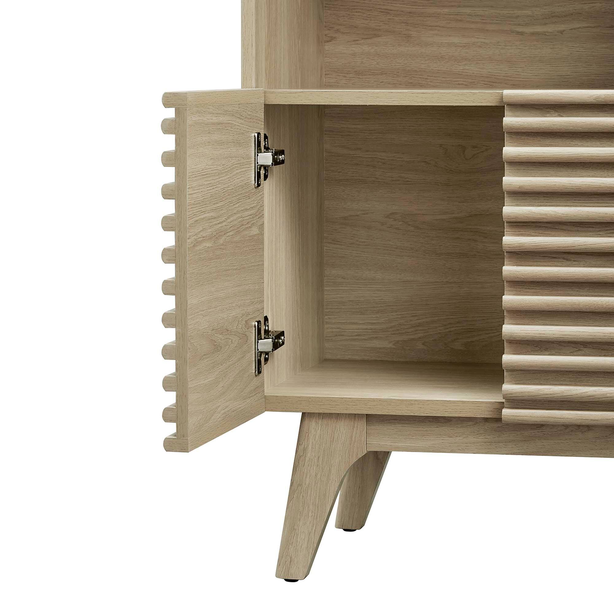 Alt View 6. Modway - Render Display Cabinet Bookshelf by Modway - Oak.