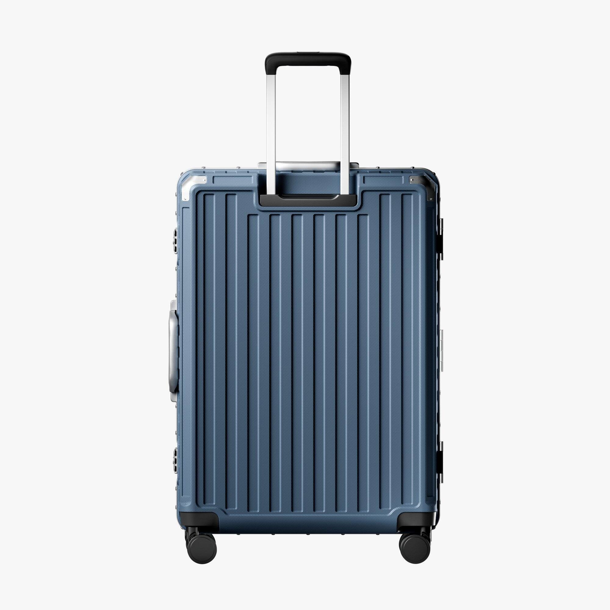 Alt View 8. LUGGEX - LUGGEX 28 Inch Checked Luggage Zipperless Aluminum-Frame PC Suitcase with Spring-Loaded Wheels 8010S - ZX-Core - Blue.
