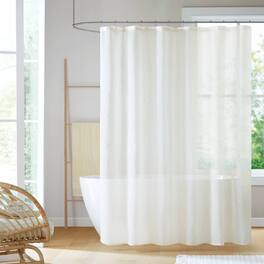 BreeBe - 1-Piece 72x72' Sheer Shower Curtain - Ivory