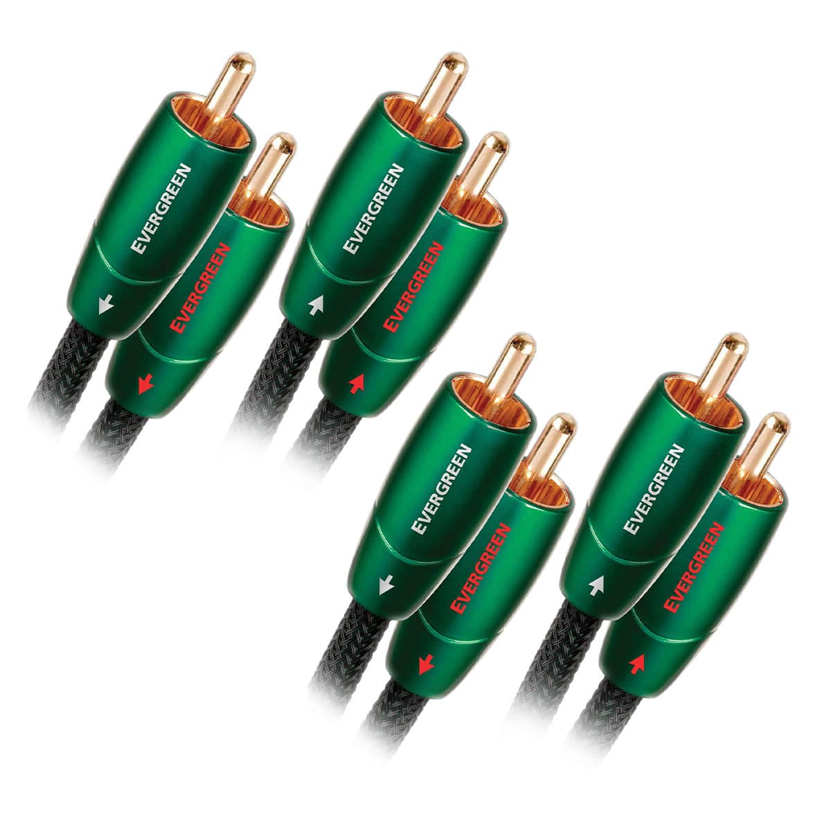 AudioQuest - Evergreen 1m (3.28 ft) RCA Male to RCA Male Cable - Pair - Green