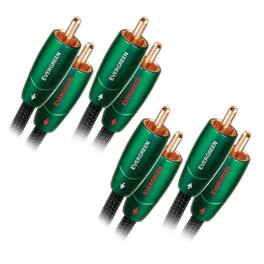AudioQuest - Evergreen 1m (3.28 ft) RCA Male to RCA Male Cable - Pair - Green