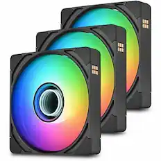 Front. Thermaltake - ct120 ex infinity argb sync 3 pack; infinity mirror hub; 120mm x - Argb.
