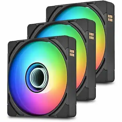 Front. Thermaltake - ct120 ex infinity argb sync 3 pack; infinity mirror hub; 120mm x - Argb.