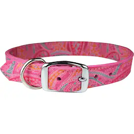 Omni Pet - Leather Paisley Dog Collar - Multicolor