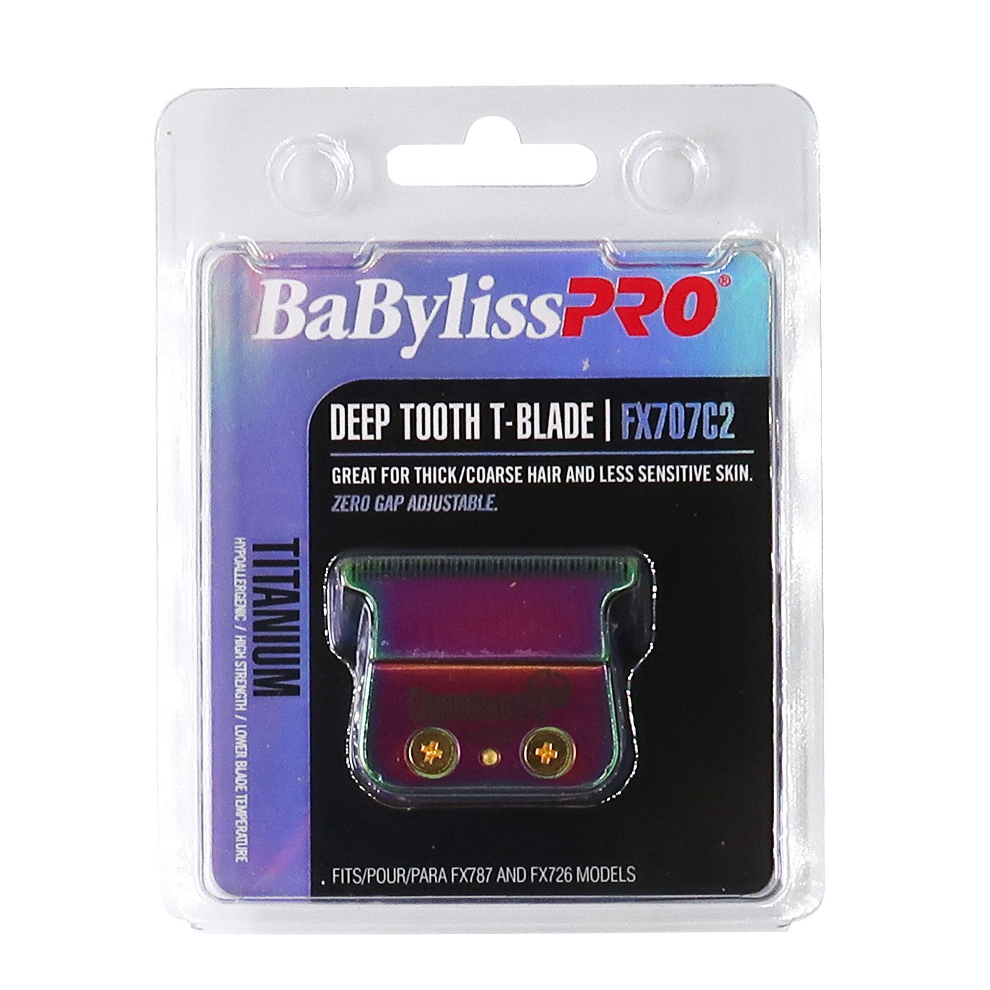 FX707B2-BaByliss Pro Graphite Deep Tooth Replacement T-Blade Fits All – Goldy TV - View #4