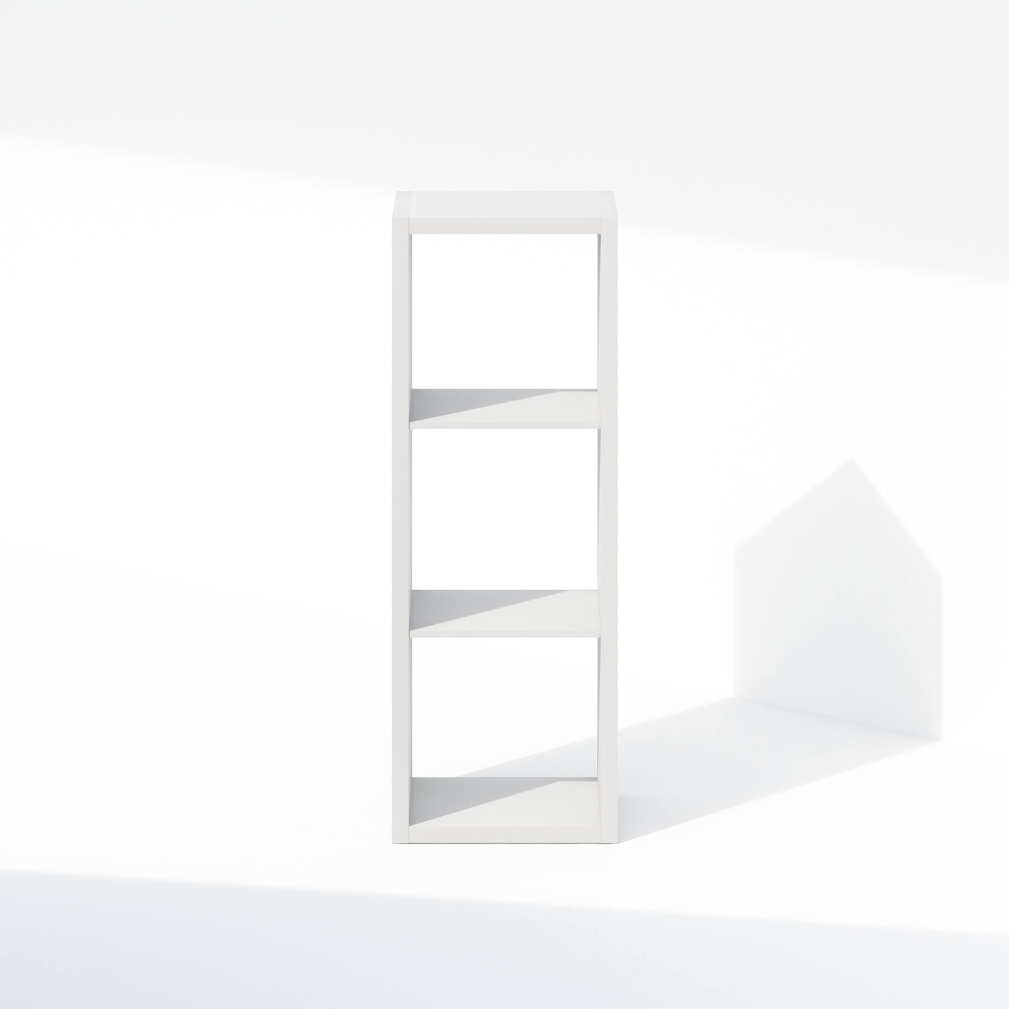 Alt View 2. Furinno - Cubic Open Back Multipurpose Clothing & Closet Storage Organizer Shelf, 3-Cube - White.