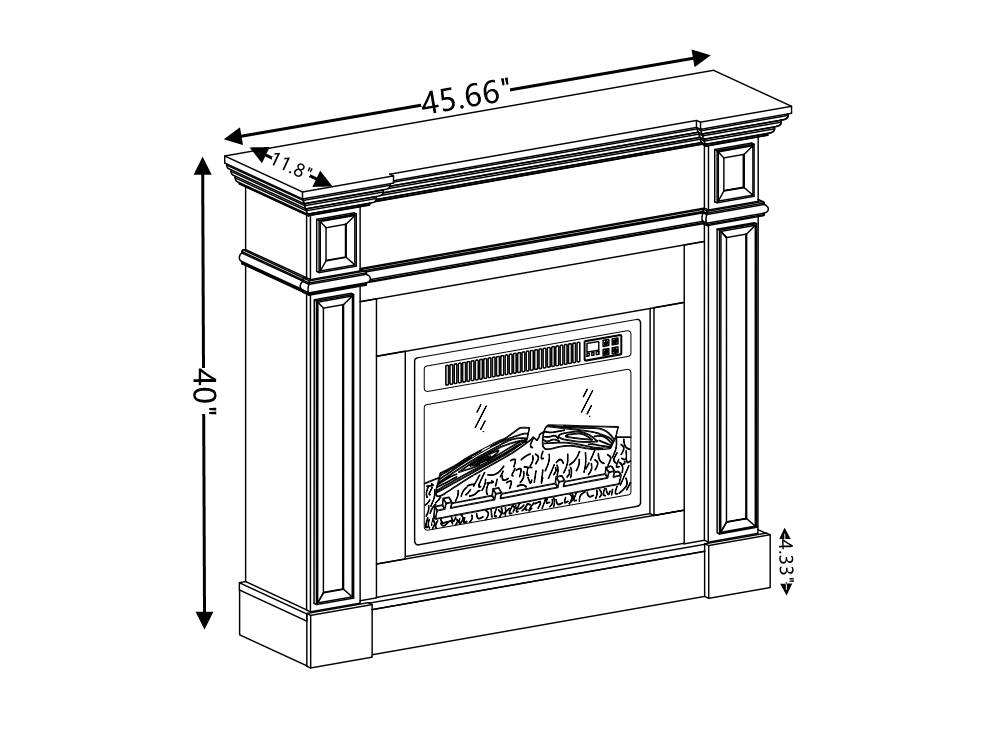 Alt View 1. Tiramisubest - Freestanding Electric Fireplace Heater with Mantel,Realistic Stacked Stone in Cherry,Remote Control,Timer & LED Flame - Cherry.