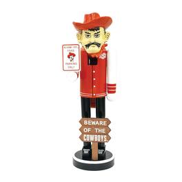 Santa's Workshop - Oklahoma State Cowboys 12" Beware Nutcracker - Orange