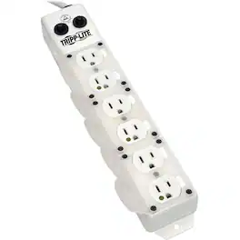 Tripp Lite - by Eaton Safe-IT UL 1363A Medical-Grade Power Strip for Patient-Care Vicinity 6x Hospital-Grade Outlets 15 - White