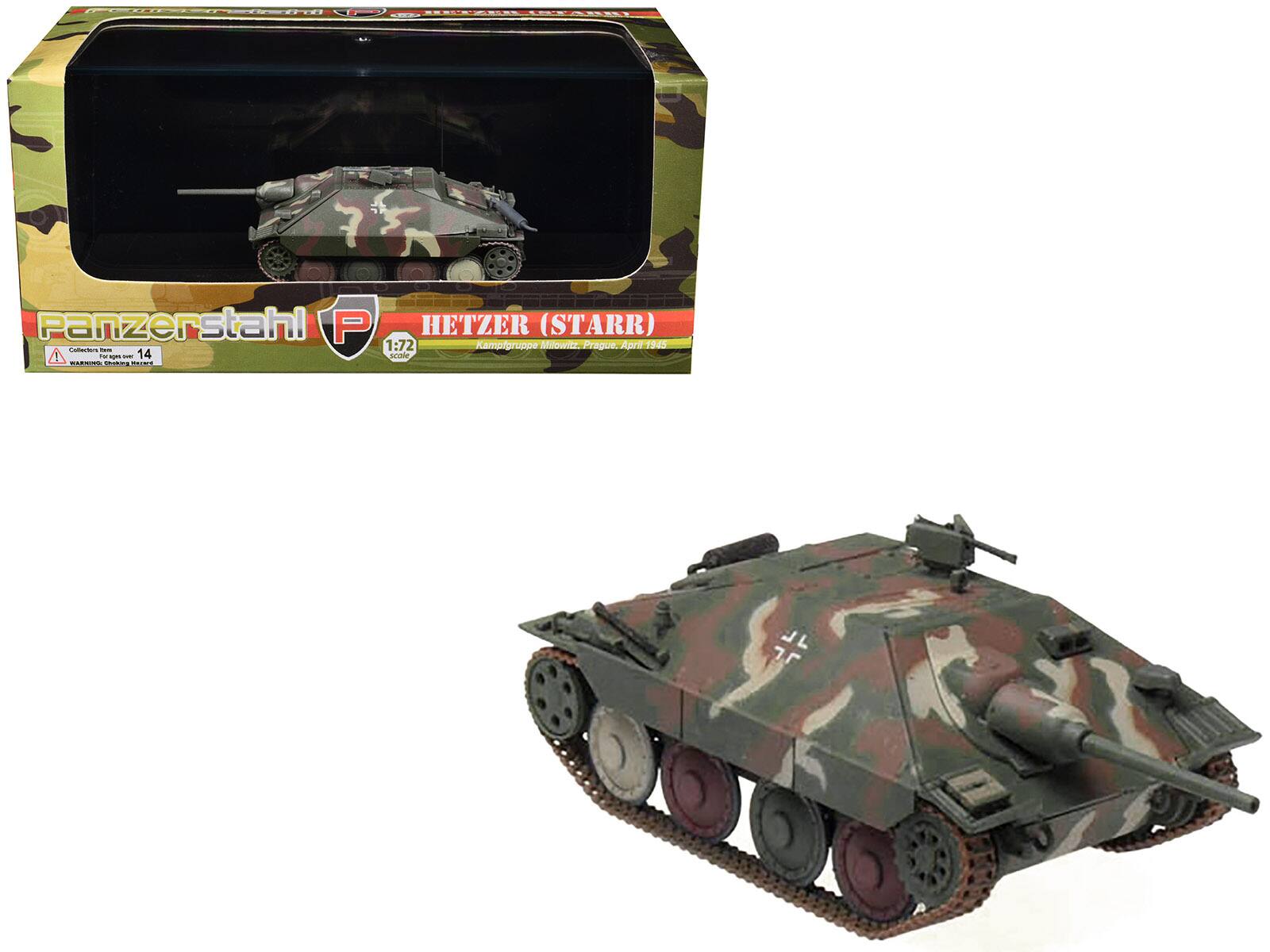 Panzersstahl P HETZER (STARR) 1:72 Kampfgruppe Milewitz Prague April 1945 Camrtons - - g - 14 Seate - C BOIMA JL 7