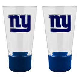 Great American Products - New York Giants 2-Pack 4oz. Cheer Shot Set with Silicone Grip - Blue