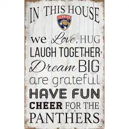 Fan Creations - Florida Panthers 11'' x 19'' Team In This House Sign - Multicolor