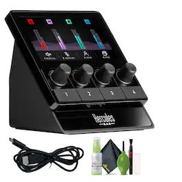 Hercules - Stream 100, Audio Mixer for Content Creators, Up to 8 Tracks, Bundle
