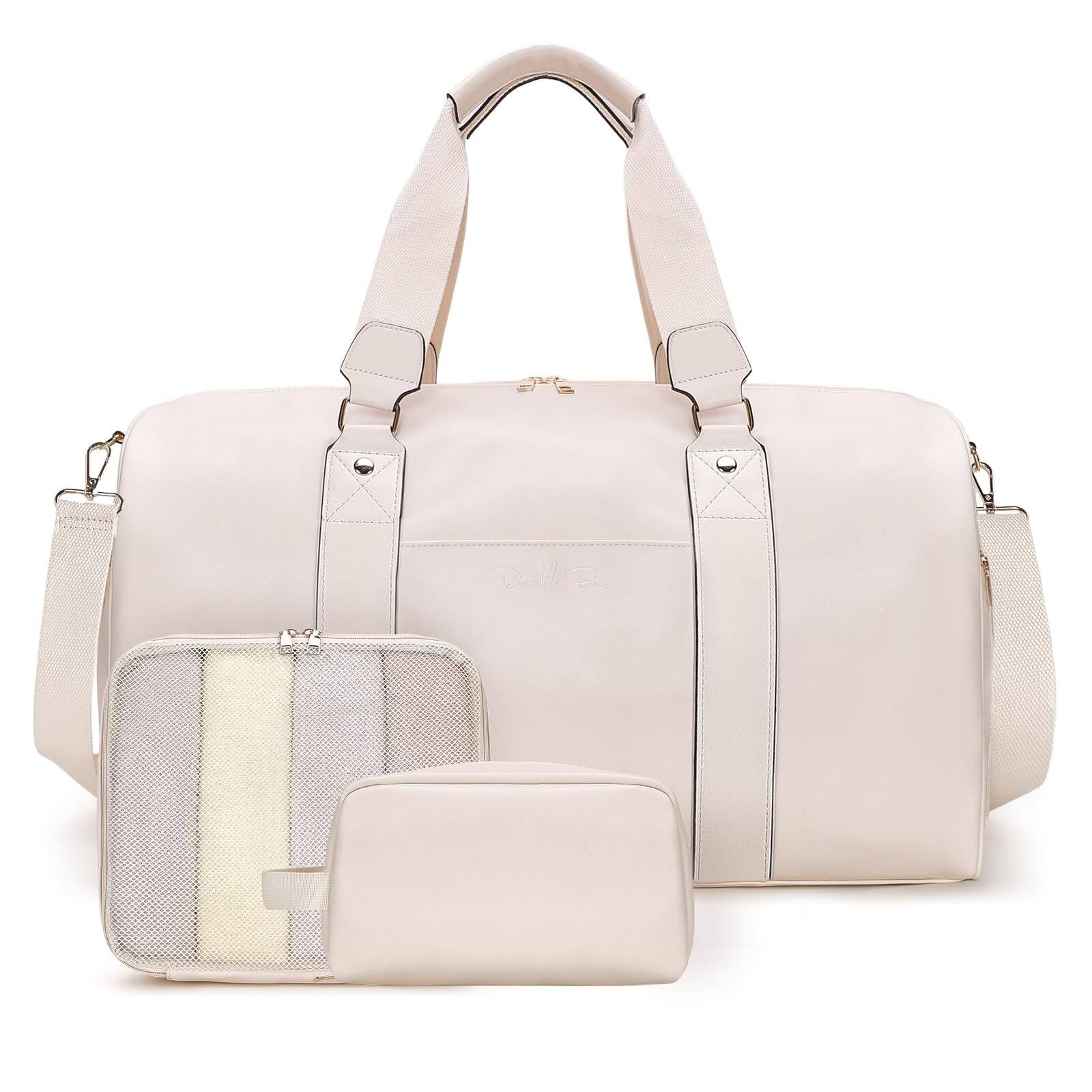 Paradigms Interiors 3 in 1 Leather Duffle Bag For Travel With Toiletry ...