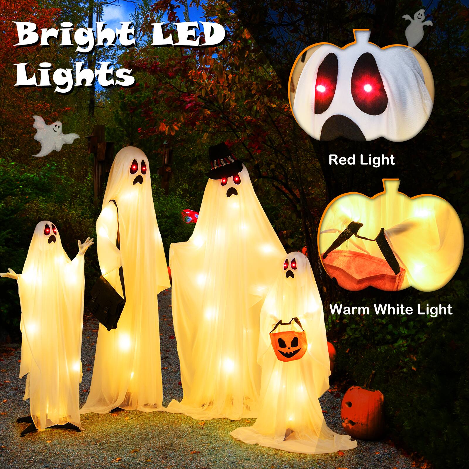 Bright LED Lights:

1. Red Light
2. Warm White Light